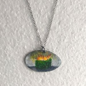 Dumpster Fire Necklace